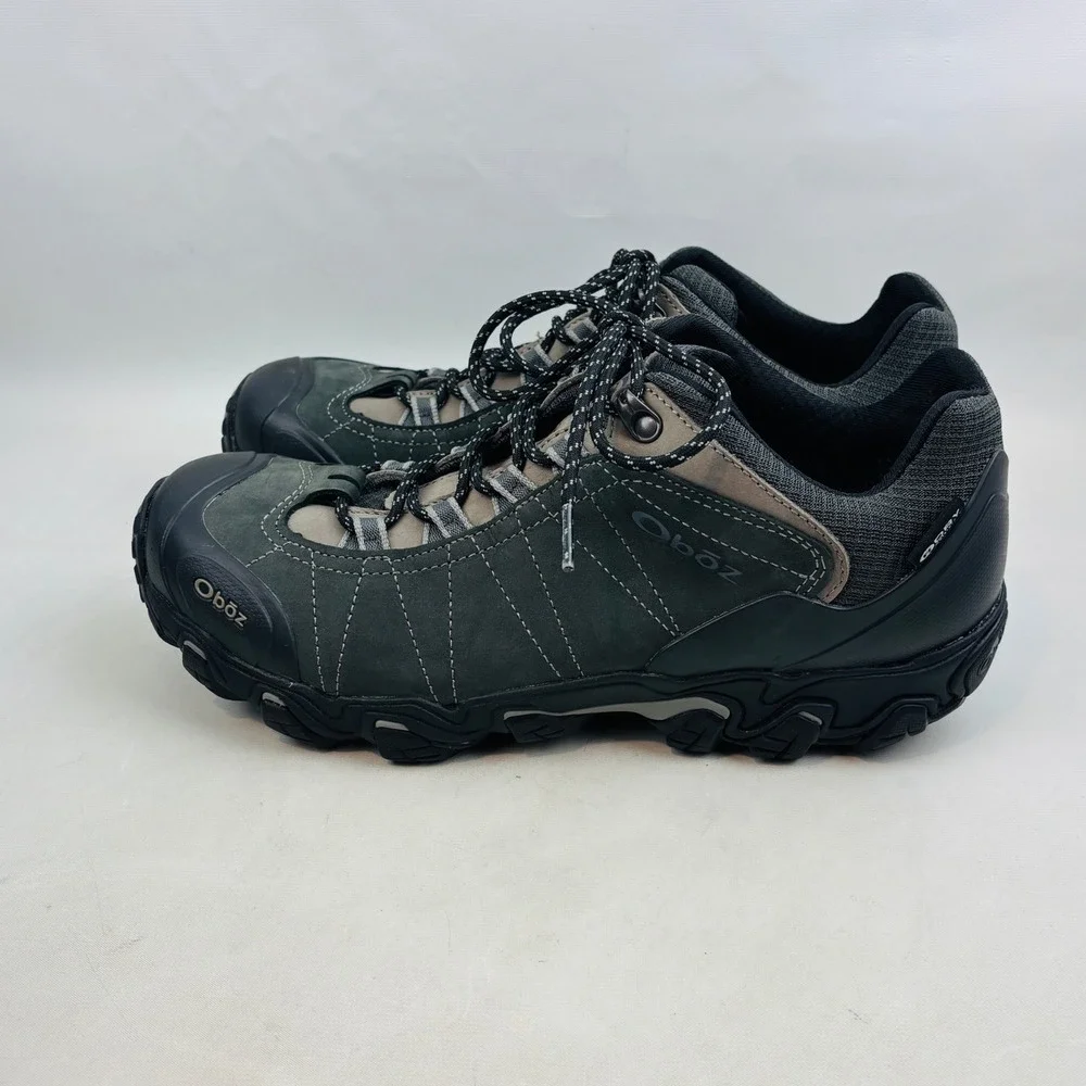 Oboz Bridger‎ Low Hiking Boot Mens 11.5 Dark Shadow Waterproof Trail Shoes 22701